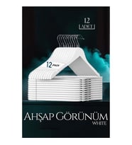 TransForMacion Beyaz Ahşap Görünüm 12 li Askı Seti Schönbuch Design 719135