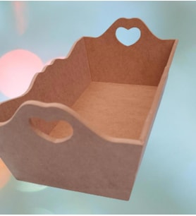 Hobi ERDL 90056 Dekoratif Model Ekmek Tepsisi Ahşap MDF Kalpli El Yapımı (Ham)