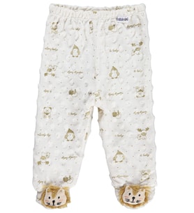 Civil Baby Desenli 1-6 Ay Tek Alt Bebe - Ekru