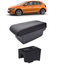  Volkswagen Polo 2019 Sonrası Delmesiz Vidasız Kol Dayama Kolçak Siyah Dikişli