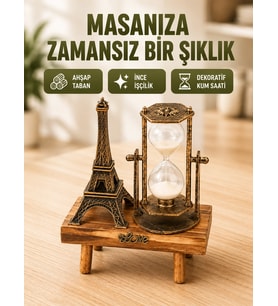 Ev, Ofis Ve Kafeler İçin Retro Ahşap Kum Saati Dekorasyonu