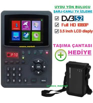 FULL HD 3.5'' İNÇ EKRANLI GÖRÜNTÜLÜ DİJİTAL UYDU YÖN BULUCU (CANLI YAYIN İZLEME-ŞARJLI-TAŞIMA ÇANTALI)
