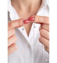 925 Ayar Gümüş Papatya Silver Minimal Toplu Zincir Küpe.rose.gold.rodaj Renk Seçeneği