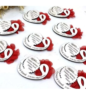 Kişiye Özel Ahşap Magnet Hatıra (Bej)