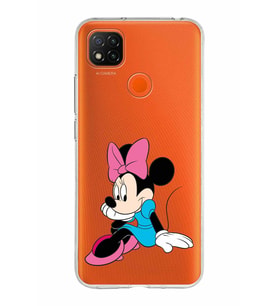 Xiaomi Redmi 9C Uyumlu Kapak Minnie Mouse Tasarımlı Şeffaf Silikon Kılıf
