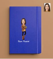 Kişiye Özel Kadın Model 13x21 Mavi Defter-51