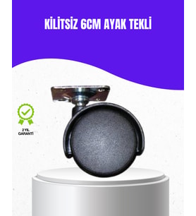 6 cm Kilitsiz Masa Ayağı Tekli Döner Tekerlek