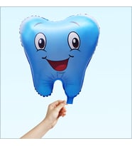 Diş Folyo Balon, 50 cm - Mavi