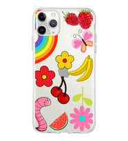 PrintiFy Apple  iPhone 11 Pro Max ile Uyumlu 1mm Slim Fit Water Color 5 Baskılı Şeffaf  Kılıf