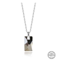 Crystal Taşlı  Baget 925 Ayar Gümüş Kolye