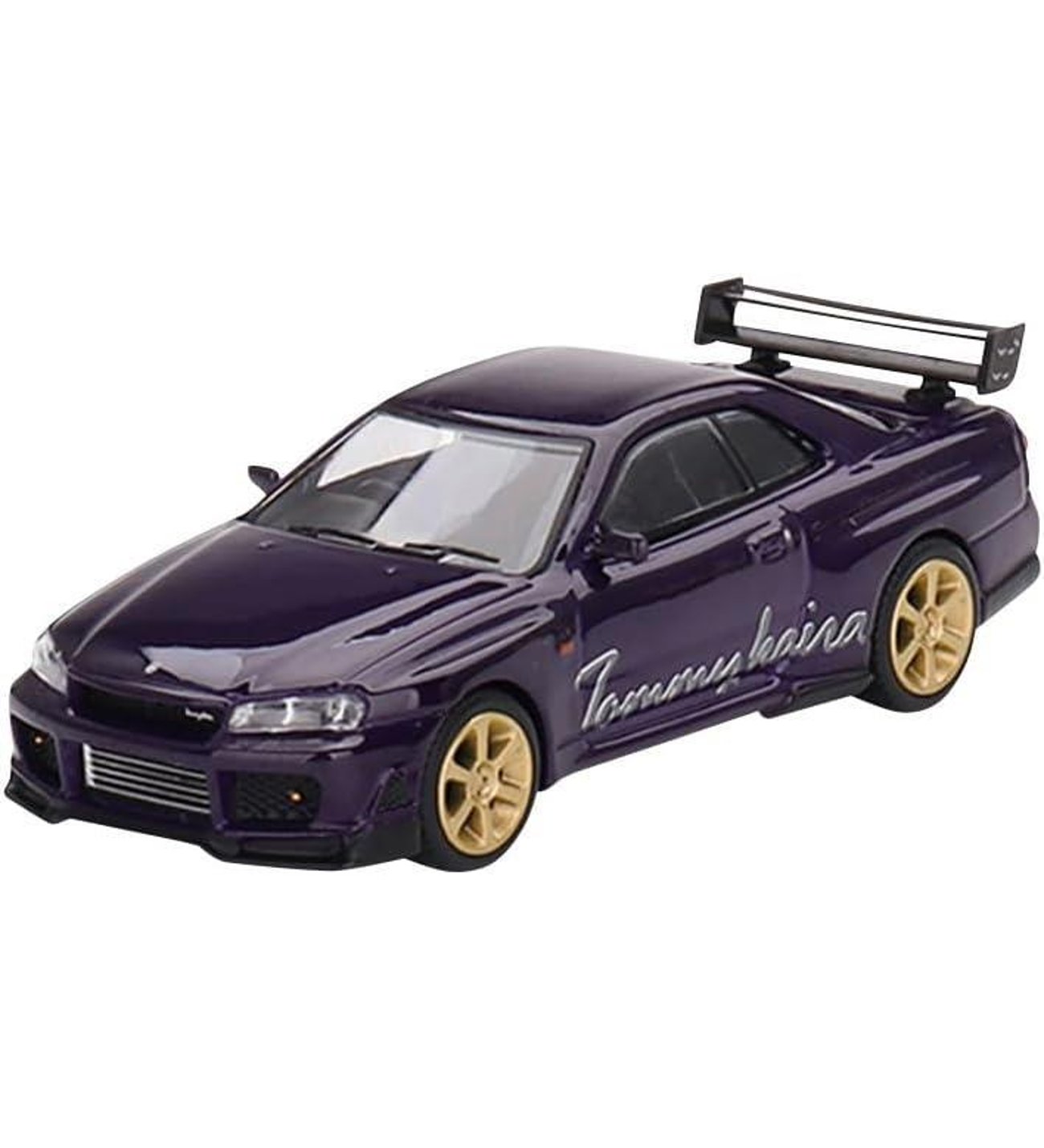 miniGT 1/64 LB GTR ゴールド ダークパープルホイール カスタム Mini GT 616 Nissan Skyline GT-R (R34) Tommykaira R-z Midnight