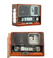 Nostaljik Vintage Radyo Taşınabilir Bluetooth Bağlantılı Hoparlör Radyo