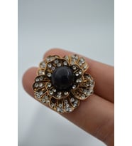 STONEAGE Broş Açelya Çiçeği Zirkon Taşlı Zarif