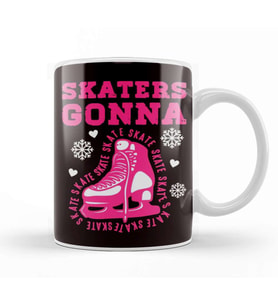 Ice Skater Girl Mouse Figure Ice Skating Winter Sports Kupa Bardak Porselen