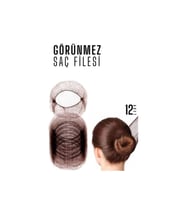 Topuz Filesi Finest Hairnet 12'li Koyu Kahverengi