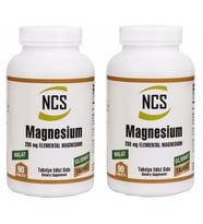 Ncs Magnesium Malat Glisinat Taurat Zenginleştirilmiş Magnesium Elementleri 90 Tablet 2 Kutu