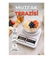 Hassas Ölçümlü LCD Ekranlı Dijital Mutfak Terazisi – Otomatik Kapanma