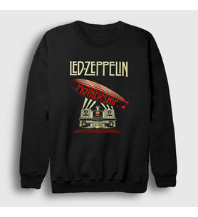 Presmono Unisex Siyah Mothership Led Zeppelin Sweatshirt 96251tt