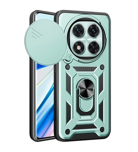 Xiaomi Redmi Note 14 Pro 5g Kılıf Pars Lens Yüzüklü Silikon - Yeşil