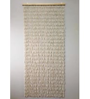 Naturel Hasır Kapı Perdesi Halat Örgülü  90x190 cm. 27 Sıra (Beyaz)