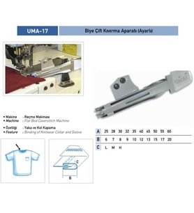 Reçme Bant Ayarlı Çift Kıvırma Apara 28x7mm / UMA-17