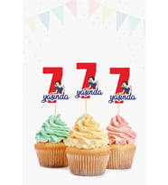 Pamuk Prenses Temalı * 7 (yedi) Yaşında Cupcake Süsü '10lu
