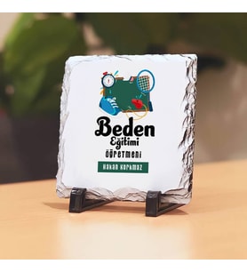 Beden Eğitimi Öğretmenlerine Hediye Taş Baskı