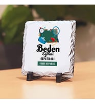 Beden Eğitimi Öğretmenlerine Hediye Taş Baskı