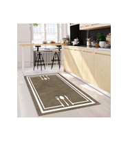 Rovigo Home Dijital Baskı Yıkanabilir Kaymaz Taban Mutfak Halısı RVG2114-SM362 (Kahverengi)