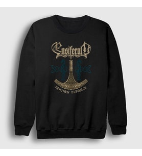 Presmono Unisex Siyah Defiance Ensiferum Sweatshirt 145417tt