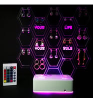 Kadınlara Özel 3D Küpe Standı Masaüstü Dekoratif Led Lamba