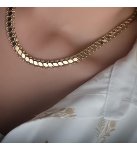 14k Altın Pullu Arpa Model Kolye