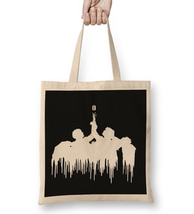 Bts Fake Love Melting Silhouette White Army Kpop Bez Çanta Uzun Saplı