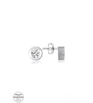 SWAROVSKİ ZİRCONİA PIRLANTA MONTÜR TEK TAŞ 925 AYAR GÜMÜŞ KÜPE
