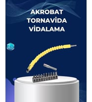 12’li Akrobat Bits Vidalama Seti Esnek Uç Çok Yönlü Kullanım