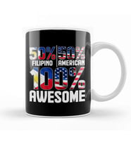 50% Chilean 50% American %100 Awesome Immigrant Kupa Bardak Porselen
