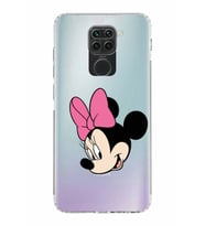Xiaomi Redmi Note 9  Kamera Korumalı Kapak Minnie Mouse Tasarımlı Şeffaf  Kılıf