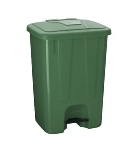 Omnipazar SY-4260 Yeşil Köşeli Pedallı Çöp Kovası 65 litre 08719