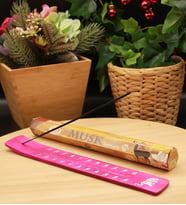 Musk Kokulu Tütsü ve Tütsü Kayığı (20 Çubuk) (Pembe)