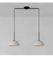 Rsylight Retro Metal Modern Siyah Beyaz Spor Dekoratif Rustik 2 Li Avize