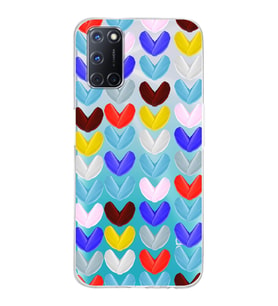 PrintiFy Oppo A52  ile Uyumlu 1mm Slim Fit Water Color 1 Baskılı Şeffaf  Kılıf