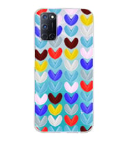 PrintiFy Oppo A52  ile Uyumlu 1mm Slim Fit Water Color 1 Baskılı Şeffaf  Kılıf