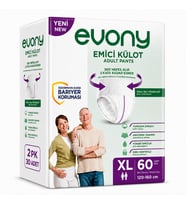 Evony Yetişkin Bezi Emici Külot XL - Ekstra Büyük - Extra Large 60 Adet