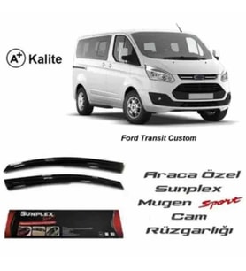 Ford Transit Custom Mugen Cam Rüzgarlığı 2014 sonrası 2'li Sunplex (Beyaz)