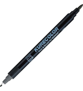 Zig Kurecolor Fine & Brush for MANGA Marker Çizim Kalemi 829 Dark Steel Gray 