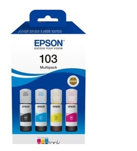 EPSON C13T00S64A 103 MAVİ/KIRMIZI/SARI/SİYAH 4'LÜ MULTIPACK KARTUŞ (Çok Renkli)