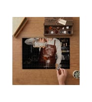Kokteyl Hazırlayan Sunum Tasarımı 240 parça Ahşap Puzzle Ahşap Kutuda MP08953