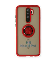 Xiaomi Redmi Note 8 Pro Kılıf Montreal Yüzüklü Silikon Kapak - Kırmızı
