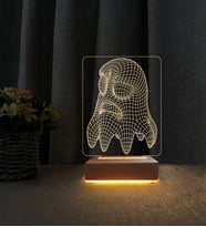 Hayalet Lamba Kişiye Özel İsimli 3d Led Masa Lambası Doğum Günü Hediyesi Lamba