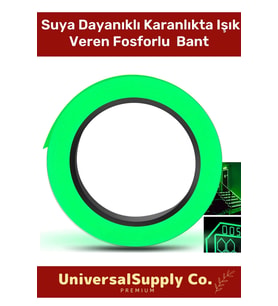 Özel Üretim Suya Dayanıklı Karanlıkta Işık Veren Merdiven Ev Bahçe 4 Metre Fosforlu Yeşil Şerit Bant